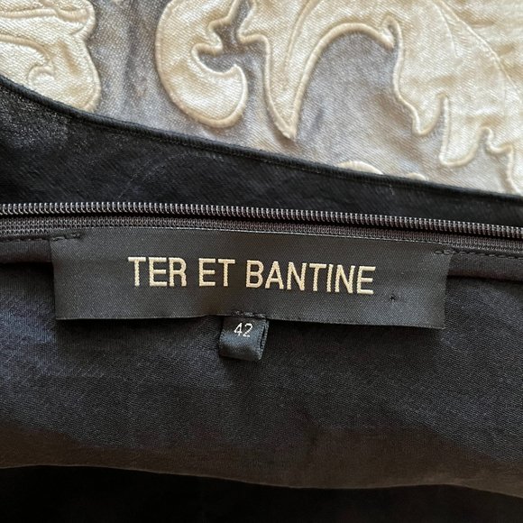 Ter et Bantine Black Dress with Pockets in 100% Silk - Picture 2 of 16